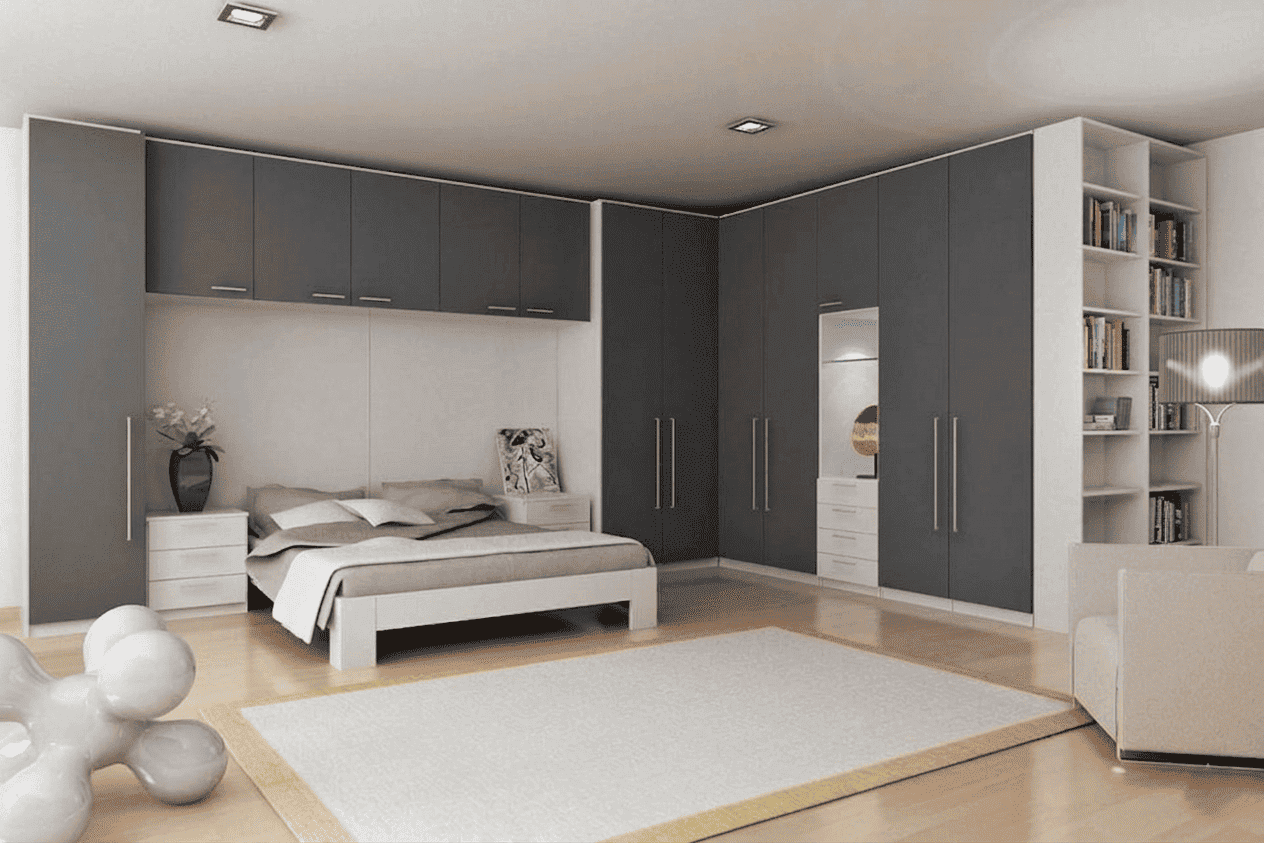 muebles_dormitorio_armario_altillo_puente_cama_patas_mesitas_gris_blanco